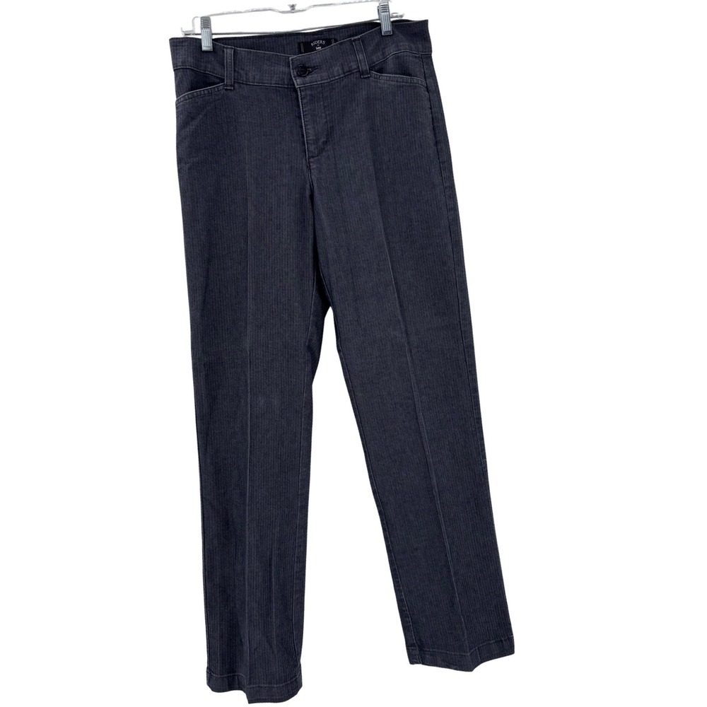 Lee‎ Riders  Grey pinstripe pants Women 8 stretch Preppy y2k 90s 00's